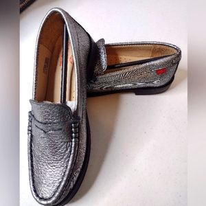 Marc Joseph New York Children Boy Shoes, Black Grainy Glimmer, Size 12 (SS1)